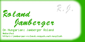 roland jamberger business card